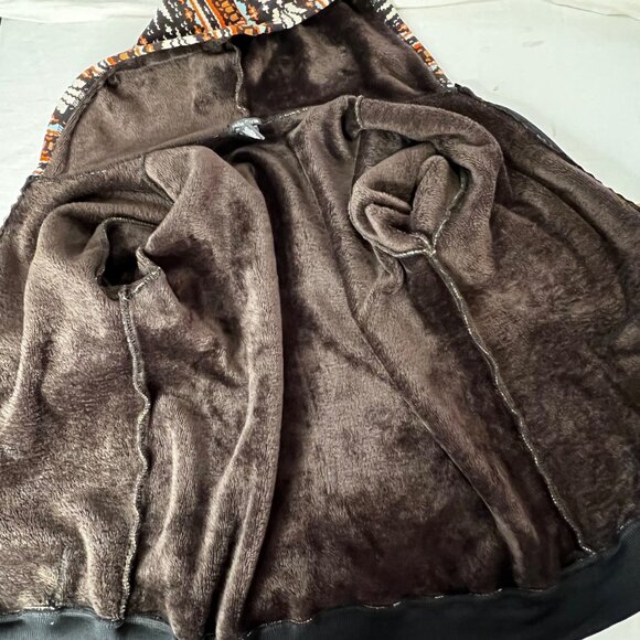 Soho Girls Hooded Full-Zip Fleece Jacket Small Colorful Snowflake Pattern Warm - Picture 7 of 13